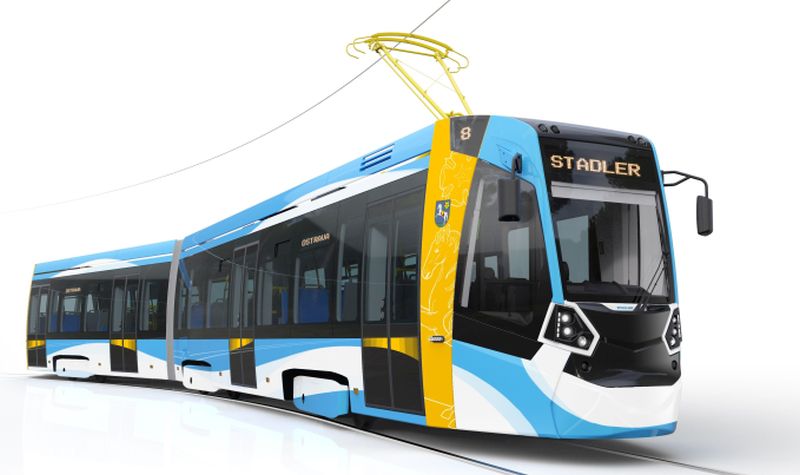Vizualizace tramvaje Ostram NF II. Zdroj: Stadler 